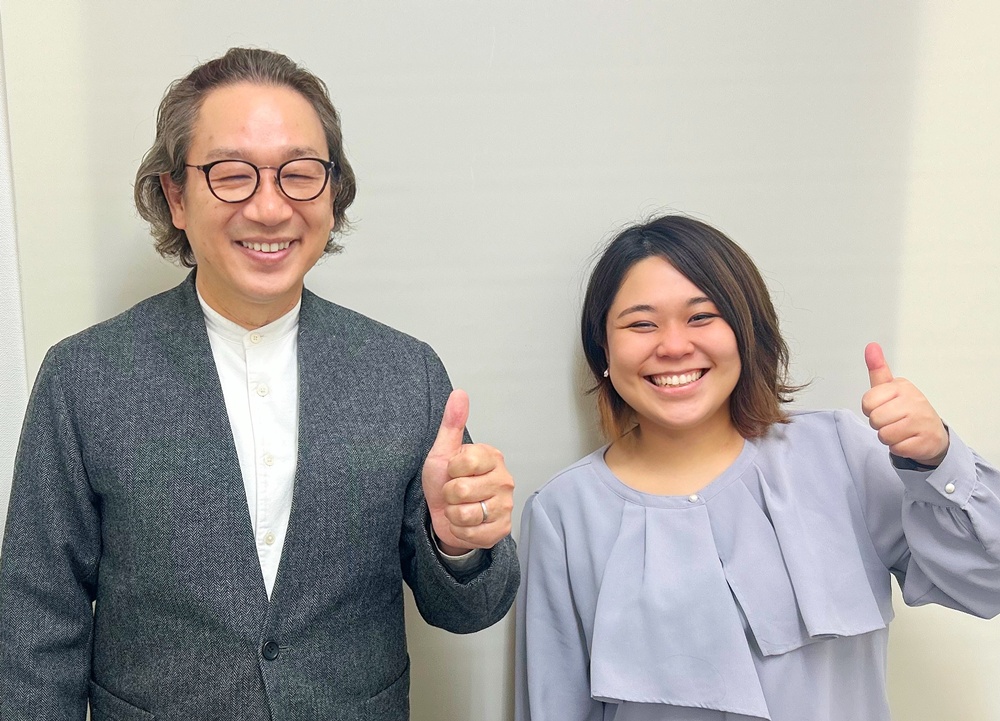 竹内嘉浩代表と桑山美咲カウンセラー